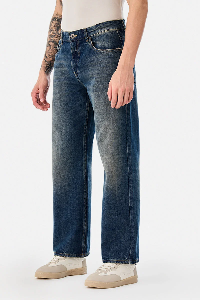 SNITCH Blue Denim Loose Fit Jeans for Men | Best Price UAE